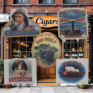 Vintage Cigar Box Decals Set Of 5